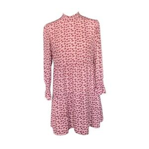 Sweet Storm Floral Pink Long Sleeve Dress